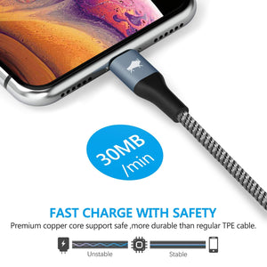 Amoner Ladekabel für iPhone Lightning Kabel 1.8m*1 Pack,