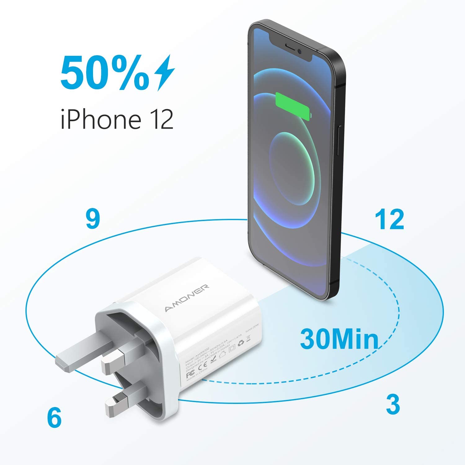 Chargeur Secteur + Cable Usb pour Iphone 7 / 7Plus / 8 / 8Plus