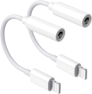iPhone Headphone Jack Adapter, 2 Pack Lightning to 3.5 mm Earbuds Converter Aux Earphones Cable Audio Connector Cord Compatible with iPhone 12/SE/11/XR/Xs/X/8/iPad/iPod