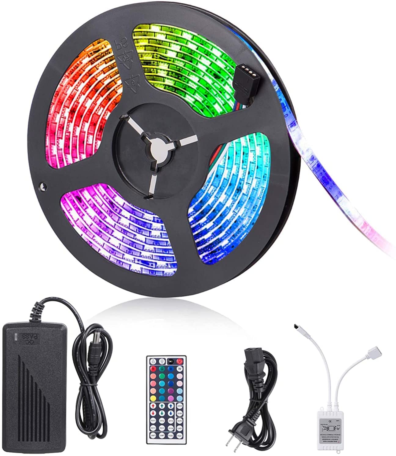 LED Light Strip, 16.4ft RGB LED Light Strip 5050 LED Tape Lights, Color  Changing LED Rope Lights with Remote for Home 