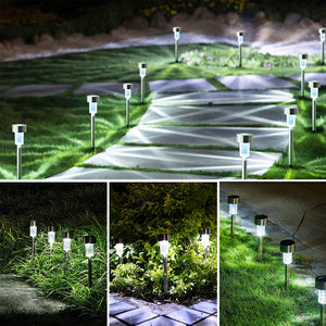 SLAN Solar Lights Outdoor, Waterproof Solar Garden Lights LED Landscape Pathway Light Solar Powered for Yard, Walkway Yard & Lawn (12Pack )