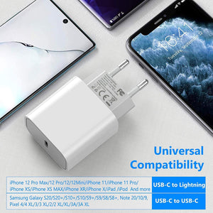 Everdigi Chargeur USB C 20W Power, Chargeur Secteur, Chargeur USB Type c Mural pour Phone 12 Pro Max Se 2020, Pad Pro, ArPods Pro