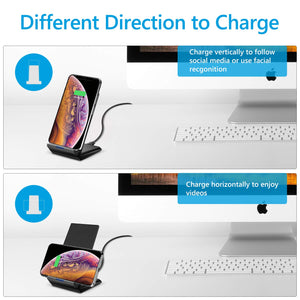 Amoner Wireless Charger Supporting 2 Direction to Charge