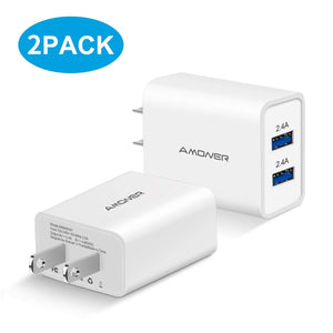 Amoner 24W Phone Charger 2 Pack