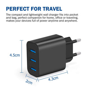 Amoner Travel Charger For iPhone & Android For Spain