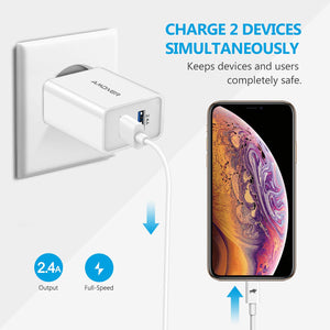 Amoner 24W Fast Charger For iPhone & Android For France