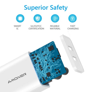 Amoner Safe & Reliable Phone Charger For France