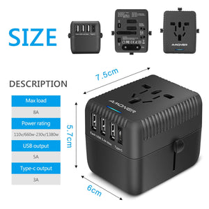 Amoner Compact Travel Charger For Germany