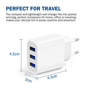 Amoner Compact 3-Port Charger EU Standard For Germany