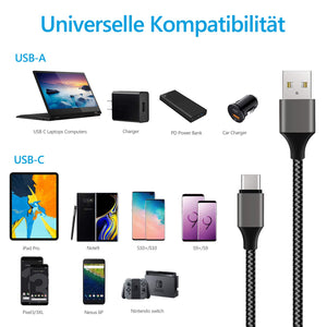 Amoner Universal USB C Cable For Germany