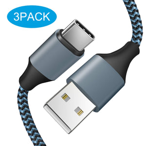 Amoner USB C Cable 3 FT 3 Pack Braided
