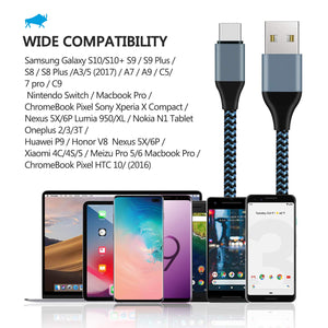 Amoner Universal USB C Cable For iPad Pro, Macbook, Android Phone & More