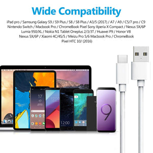 Amoner Fast Charging Type C Cable For Macbook, iPad Pro, Android Phone & More